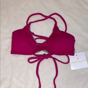 Midori Pink Pitaya Kiera Bikini Top S NWT